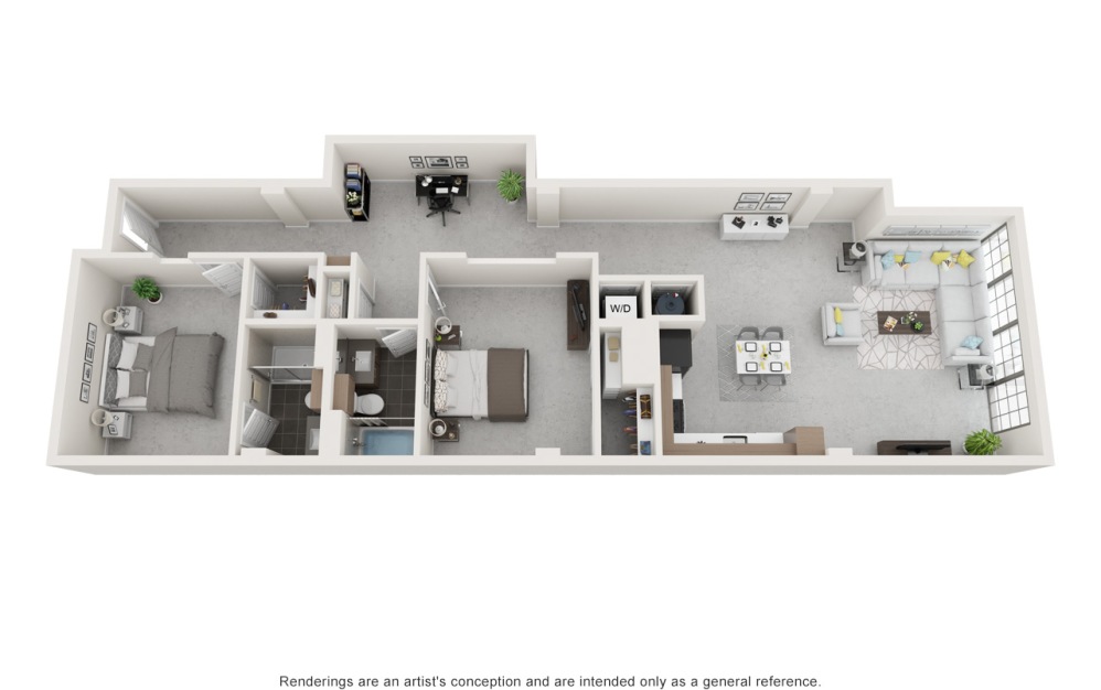 2 Bedroom Floorplan