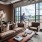 Resident standing against Juliet balconies in an apartment home at Flats at Ponce City Market