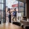 Two residents cheersing on a Juliet balcony in an apartment at Flats at Ponce City Market